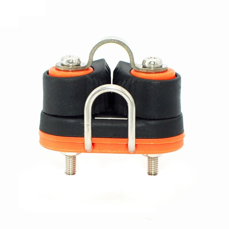 U90C Double Row Kayak Ball Bearing Cam Cleat Pilates Equipment Marine Boat Fast Entry Rope Wire Clamp Fairlead  Yacht