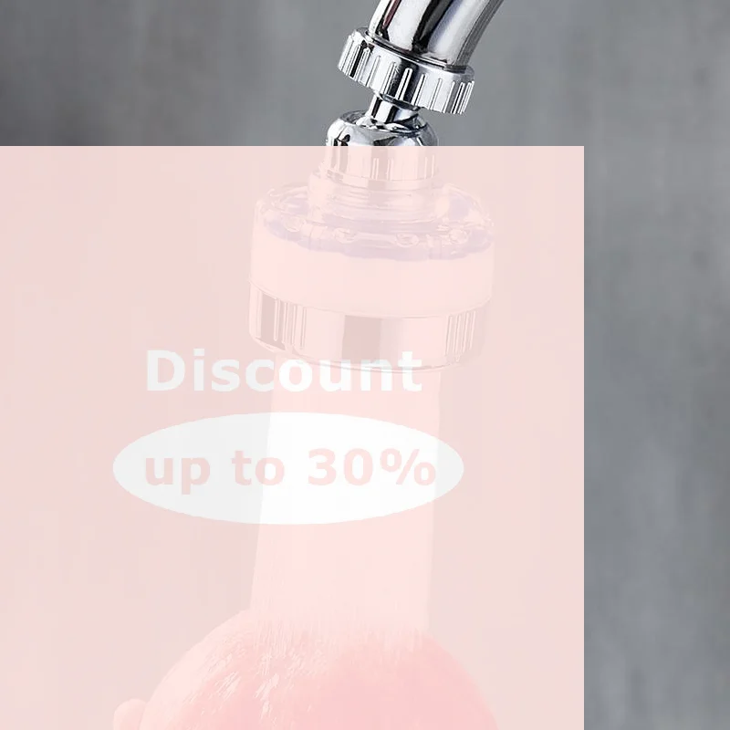 [Kitchen Faucet Water Filter 360 Degree Pressurized Universal Faucet Aerator Sink Bathroom Accessories]