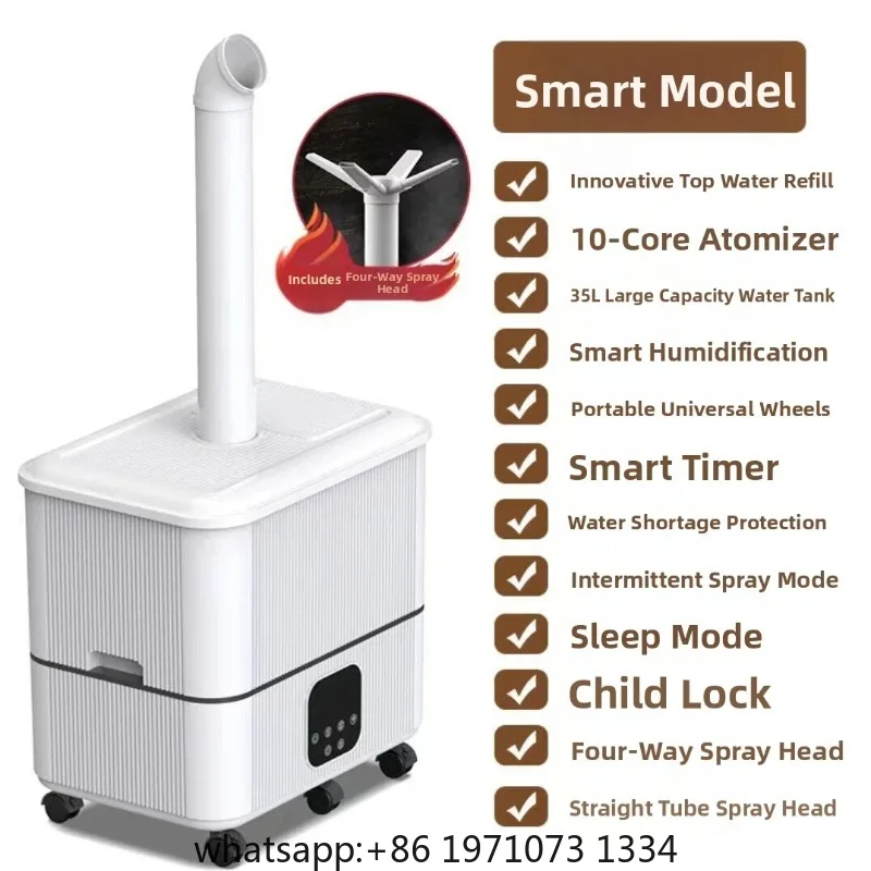 Large Capacity 35L Humidifier, Square Shape Cool Mist Machine for Home/Office  Quiet & Energy Efficient