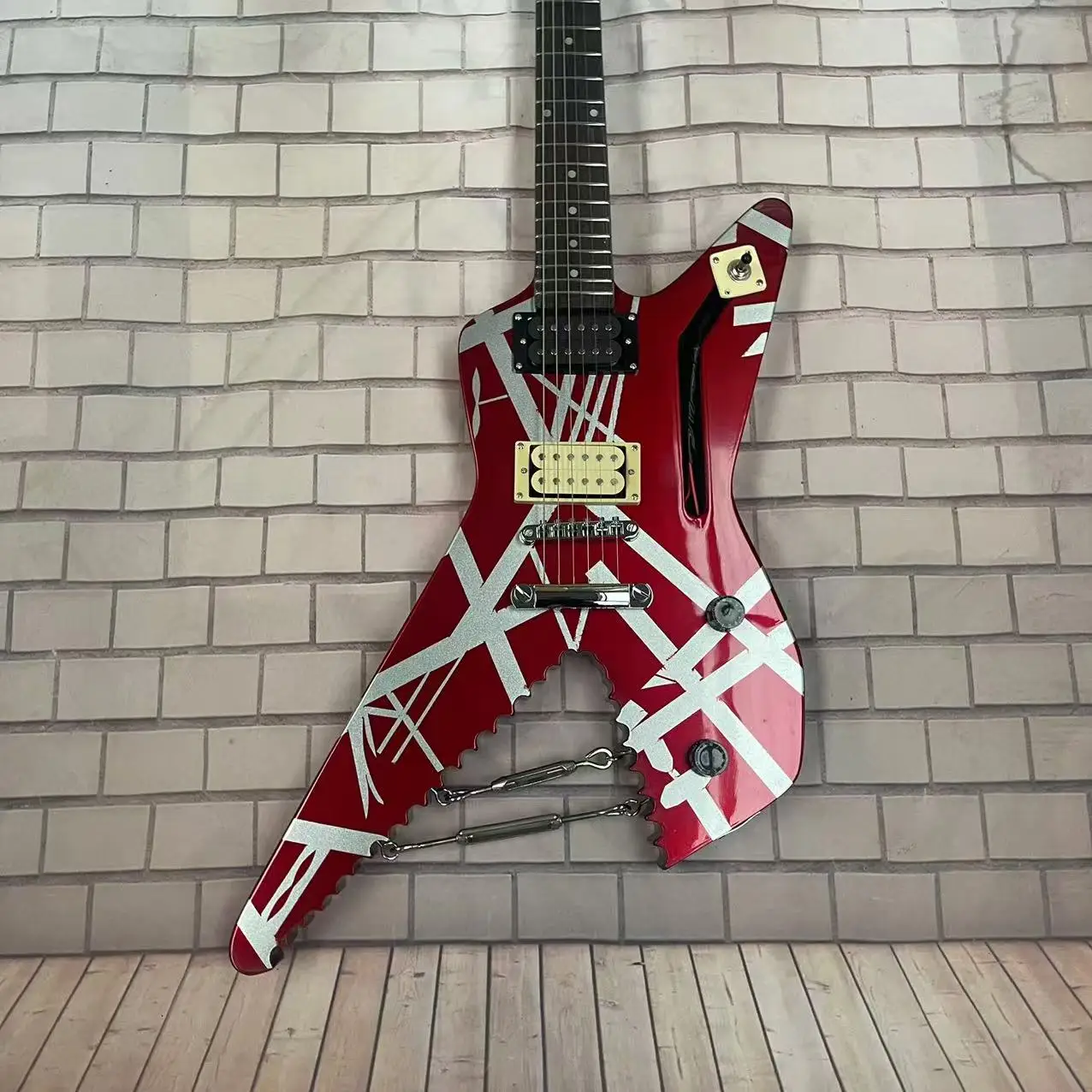 Electric Guitar Alien 6-Chord Electric Guitar, Metal Red Body, Real Shipping Picture, In Stock