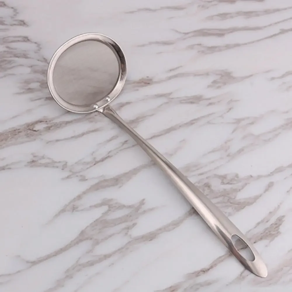8/10/13cm Stainless Steel Mesh Spoon Sifter Sieve Cooking Skimmer Strainer For Removing Grease Fat And Foam Kitchen Accessories