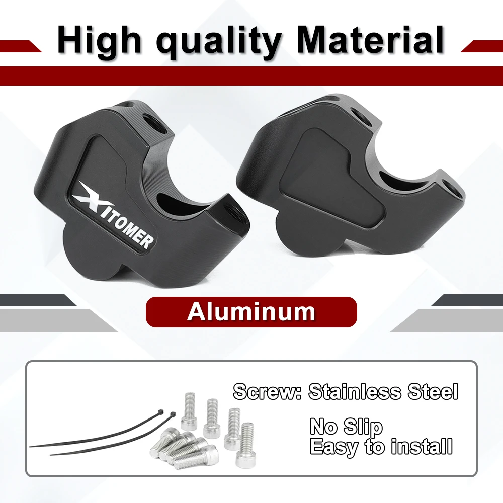 For Kawasaki Vulcan S 650 VN650 / ABS VN650 Cafe ABS Motorcycle Handle Bar Riser Clamp Extend Backward Adapters With Offset