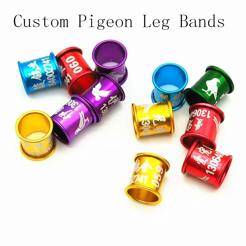 DIY Custom 8mm Pigeon Foot Ring Customizable Name Phone Number Year Number Country Code Bird Supplies 100 Pcs