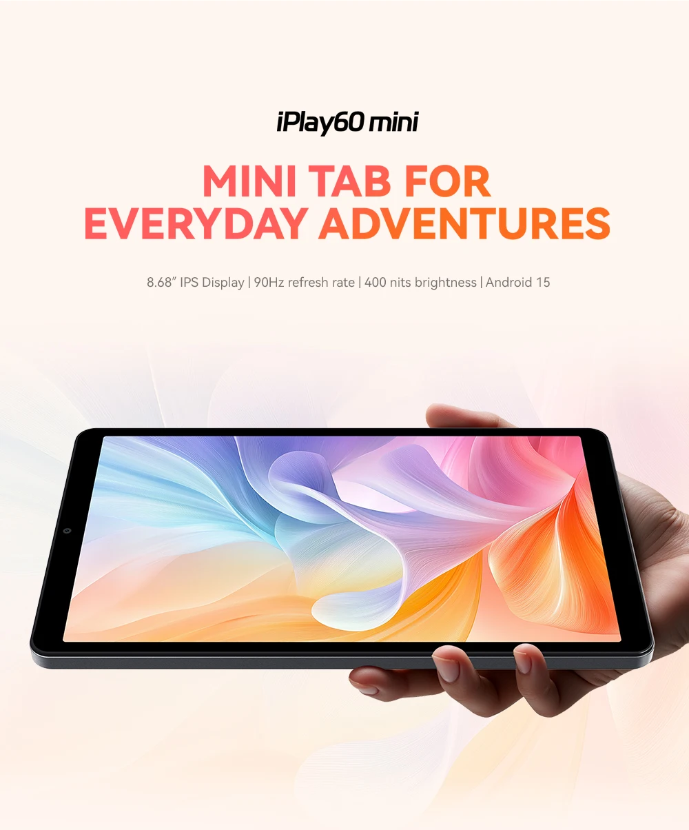 Alldocube iplay60 mini  8.68 inch 90Hz refresh rate Tablet Android15 4GB RAM+64GB ROM Dual SIM 4G LTE pad 4000mAh Battery