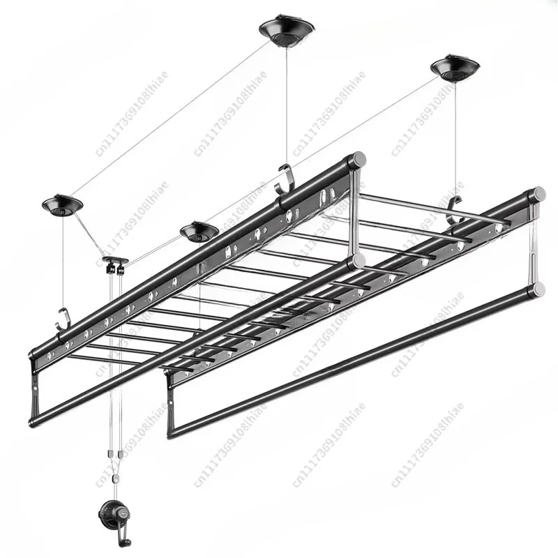 Hand Crank Rack Balcony Lifting Drying Rod Household Rod Manual Top Loading Rack Cold Clothes Hand Crank Ty