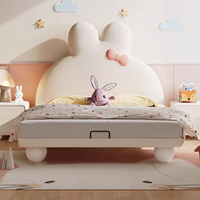 

#For popular children's bed room cute princess children modern luxury soft cartoon bed frame children's bed