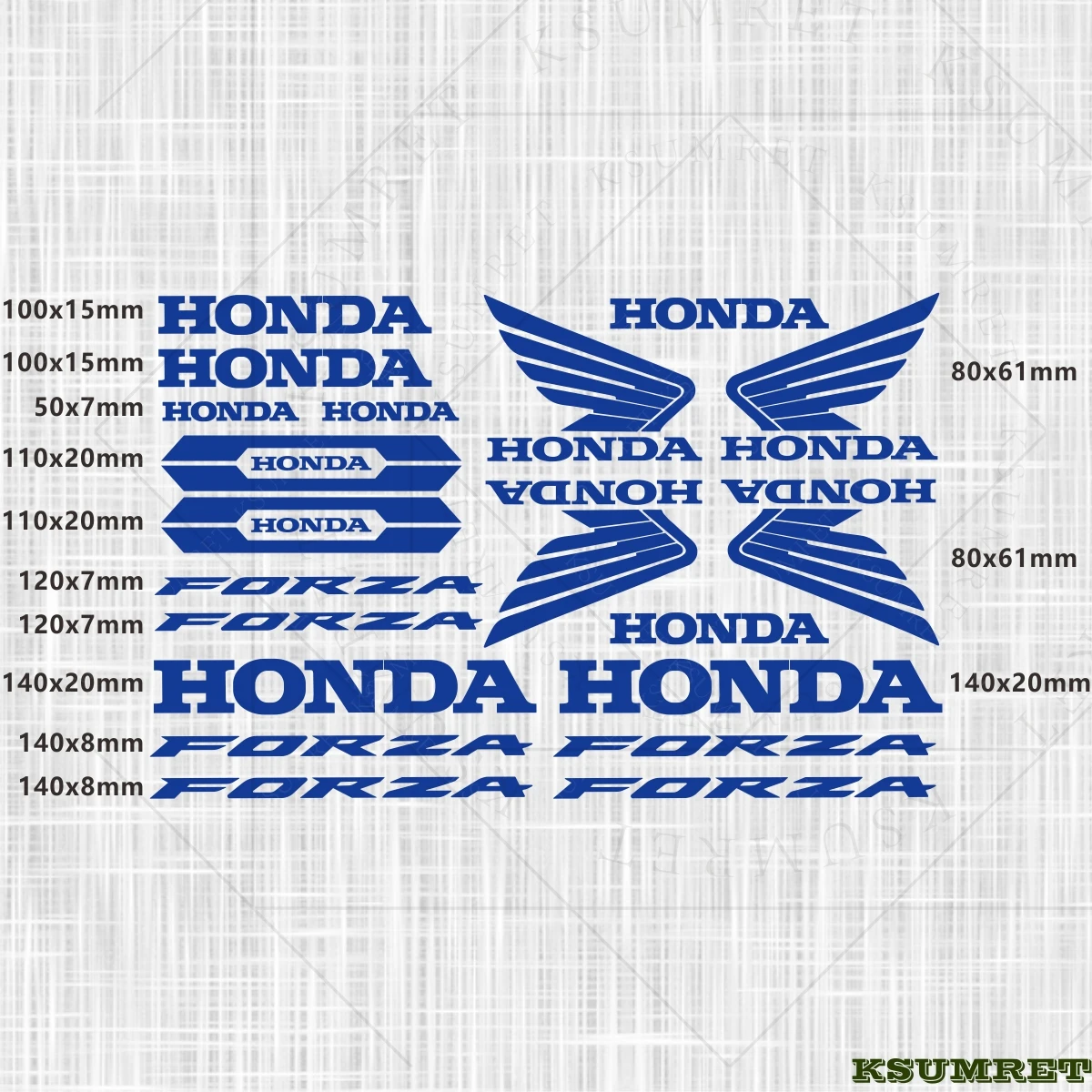 لهوندا فورزا ملصقات شعار خزان دراجة نارية خوذة الشارات مقاوم للماء