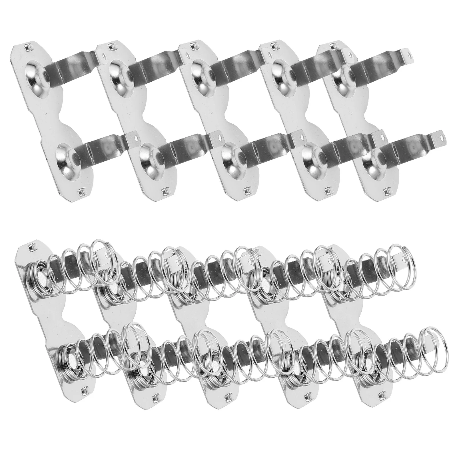 

10 Sets Pole Plate Spring Connector for 18650 Cells High Conductivity Wear Resistant Precision Silver Contact Metal