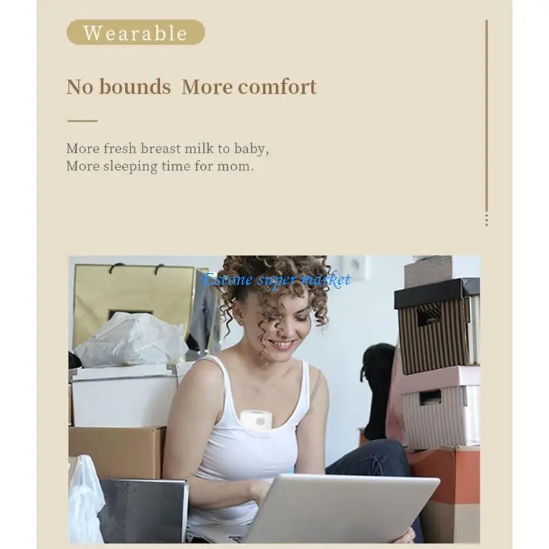 

090B for Smart Electric Wearable Breast LED Display Portable Baby Nipple Silence Suction Cup Feeding Milk Half Ball Bott