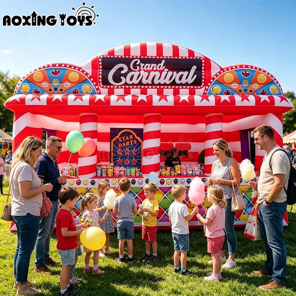 6m Oxford Inflatable Booth for Carnival Games, Outdoor Advertising Kiosk Tent for Advertisement  Event Promotion