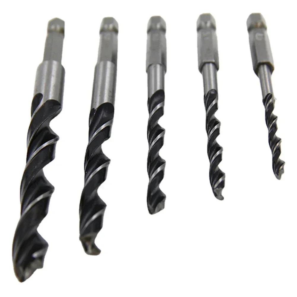 For Woodworking Drilling Drill Bits Three-pointed /10mm /6mm /8mm 5 Piece Set High Carbon Steel Three Point Woodworking Drill