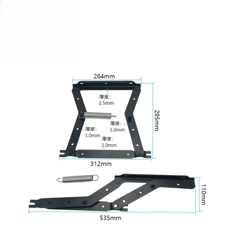 C69-1 Heavy Duty Iron Flip Mechanism Sofa Bed Conversion Hinges Smooth Easy Installation Home Workshop Bathroom School Hospital
