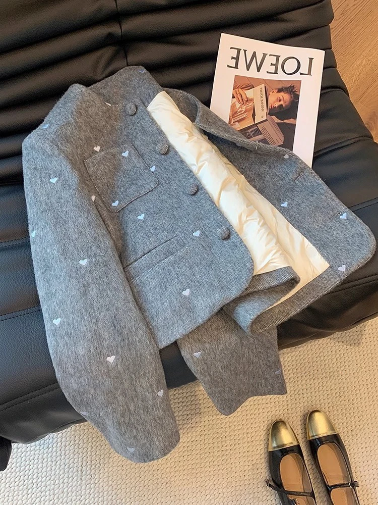 

Высококачественная верхняя одежда Sweet Color Blo Heart Print ort, мужская и женская осенне-зимняя винтажная одежда для глаз, маленький размер Faion Jaet