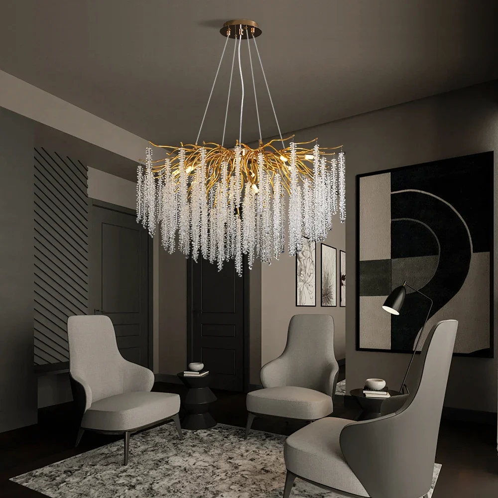 Artpad Pendant chandelier Loft lamps Ceiling Hall Crystal Glass LED Chandeliers for living room home decor luxury