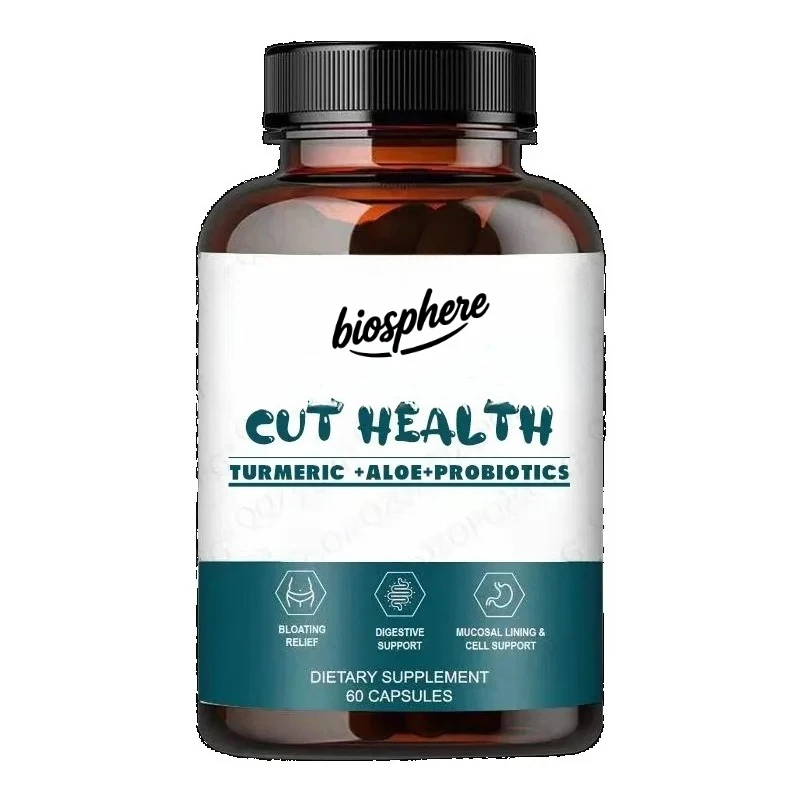 Male and female probiotics containing aloe vera, turmeric, joint and intestinal digestion health support, 60 capsules