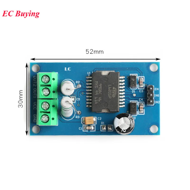 L6201 Drive Module Single Chip Microcomputer DC3.3-5V Motor Control Board PWM Pulse Width Speed Regulation Bipolar CMOS DMOS