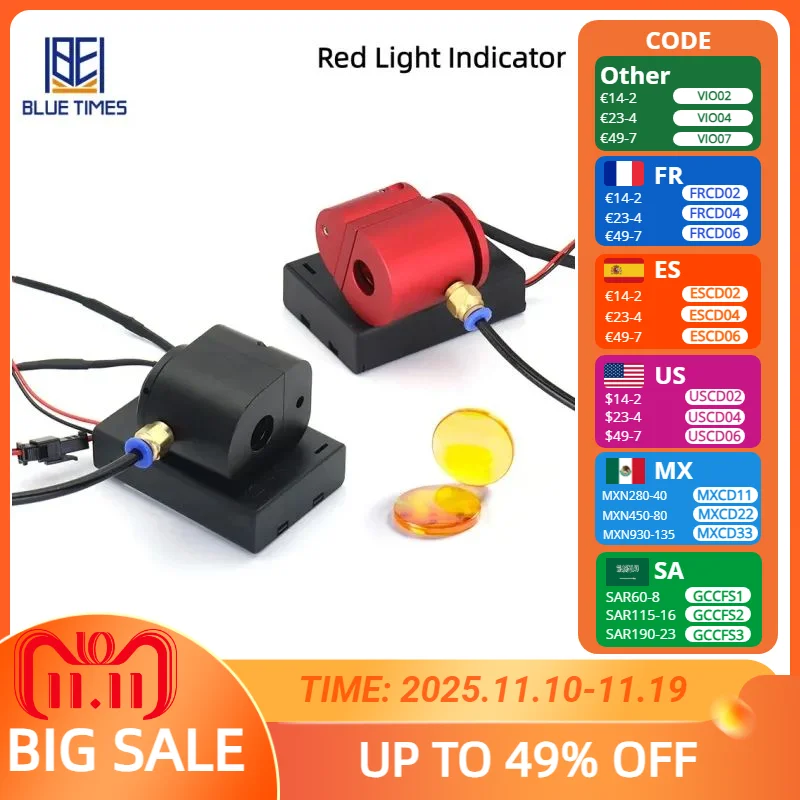 Bluetimes CO₂ Laser Red Indicator Focusing Lens Beam Adjustment Optics Suitable for YongLi As/H/T/B Series