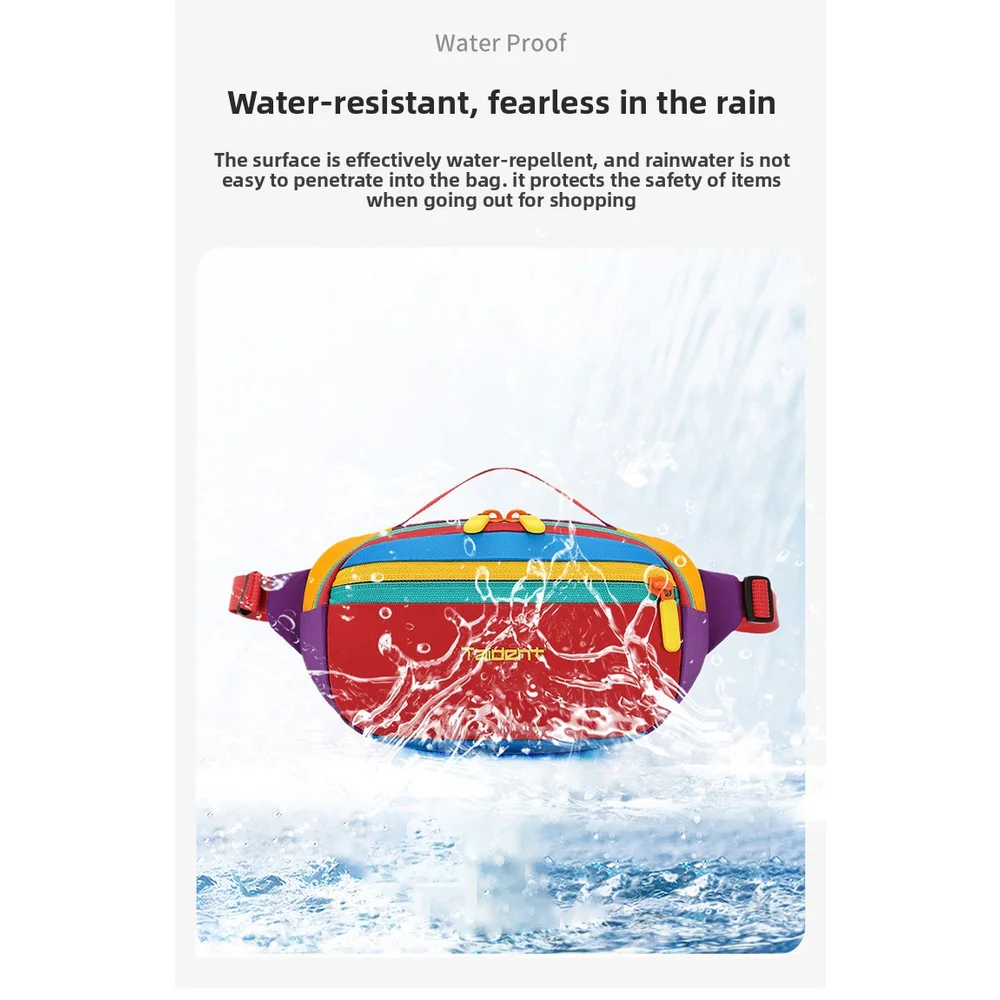 حقيبة كروس عصرية للسفر لكل من الرجال والنساء، حقيبة كتف واحدة للرياضات الترفيهية في الهواء الطلق، حقيبة خصر ملونة من الدوبامين