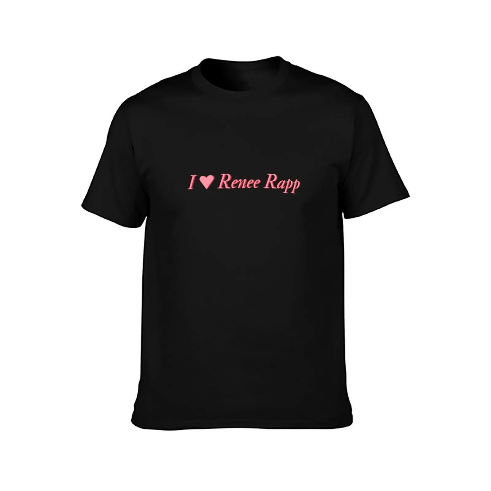 I Heart Renee Rapp T-Shirt, Summer Casual Cotton Tee, Oversized Streetwear Tops, Vintage Graphic Print, Loose Fit Short Sleeve