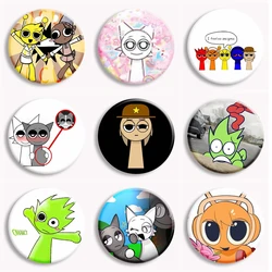 Hot Game Sprunki Anime Button Pin OWAKCX Skibidi Oren Cartoon Fun Meme Brooch Badge Bag Accessories Gamer Collect Friends Gift