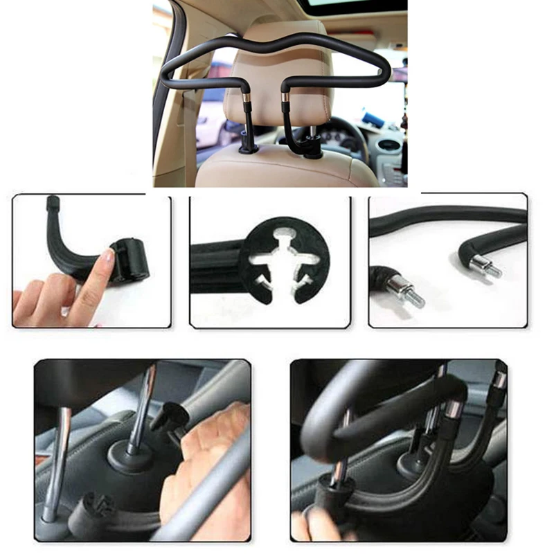 Perchas universales para abrigos de coche, reposacabezas para asiento trasero, colgador de ropa, chaquetas, soporte para trajes, estante, suministros para automóviles