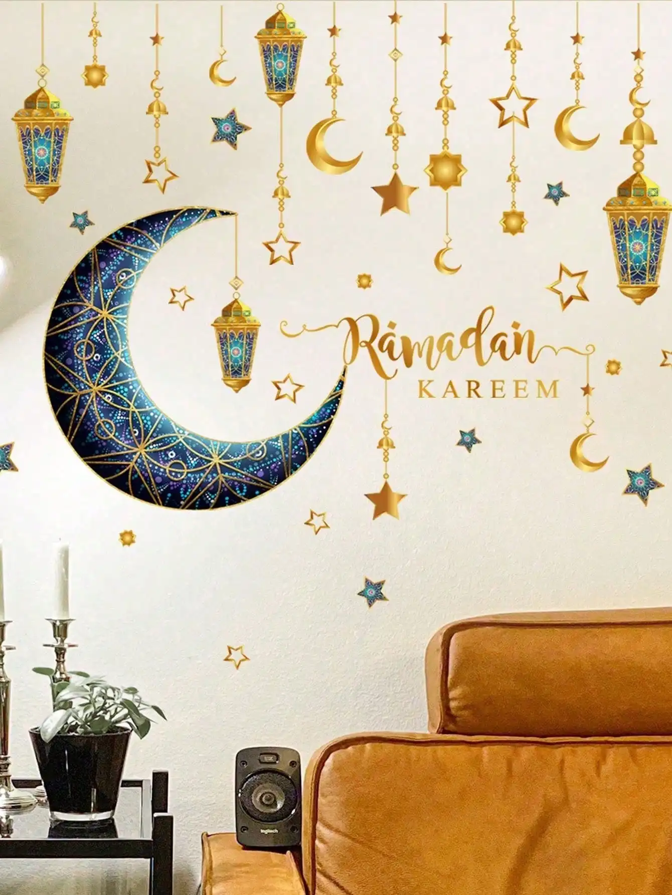 Eid Stickers, Islamic Muslim Party Supplies, Waterproof Stickers, Ramadan Holiday Party Decorations, Ramadan Stickers view 5