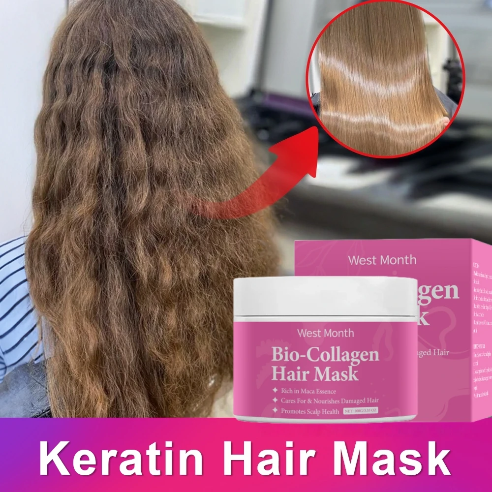 

Двойная кератиновая маска для волос 5-секундная смягчающая волосы Глубокое восстановление поврежденных вьющихся волос Уменьшает сухость Улучшает текстуру волос Маска для ухода за волосами