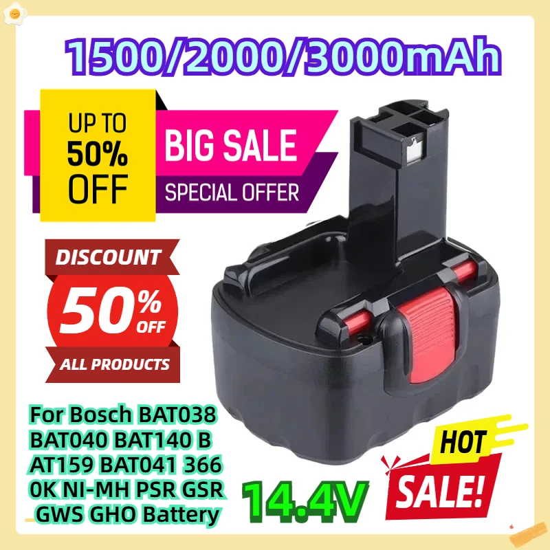 

Для Bosch BAT038 BAT040 BAT140 BAT159 BAT041 3660K NI-MH PSR GSR GWS GHO Батарея