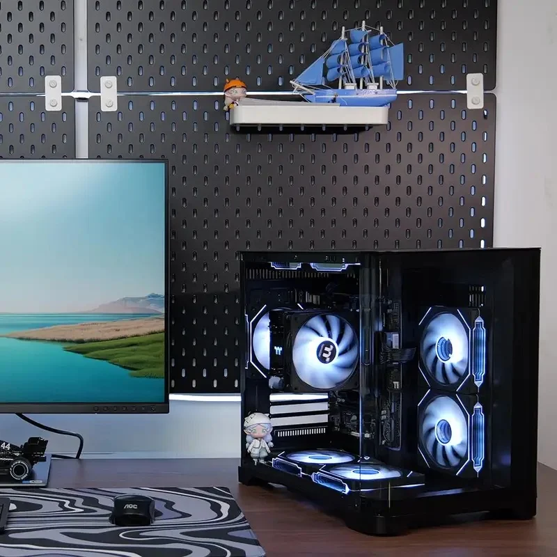 aotesier PC da gioco Desktop AMD Ryzen 5 5600GT 3,9 GHz 16 GB (8G * 2) DDR4 3200 1T NVME SSD ARGB 7 Ventole Win 11 Home pc Gamer Desktop C