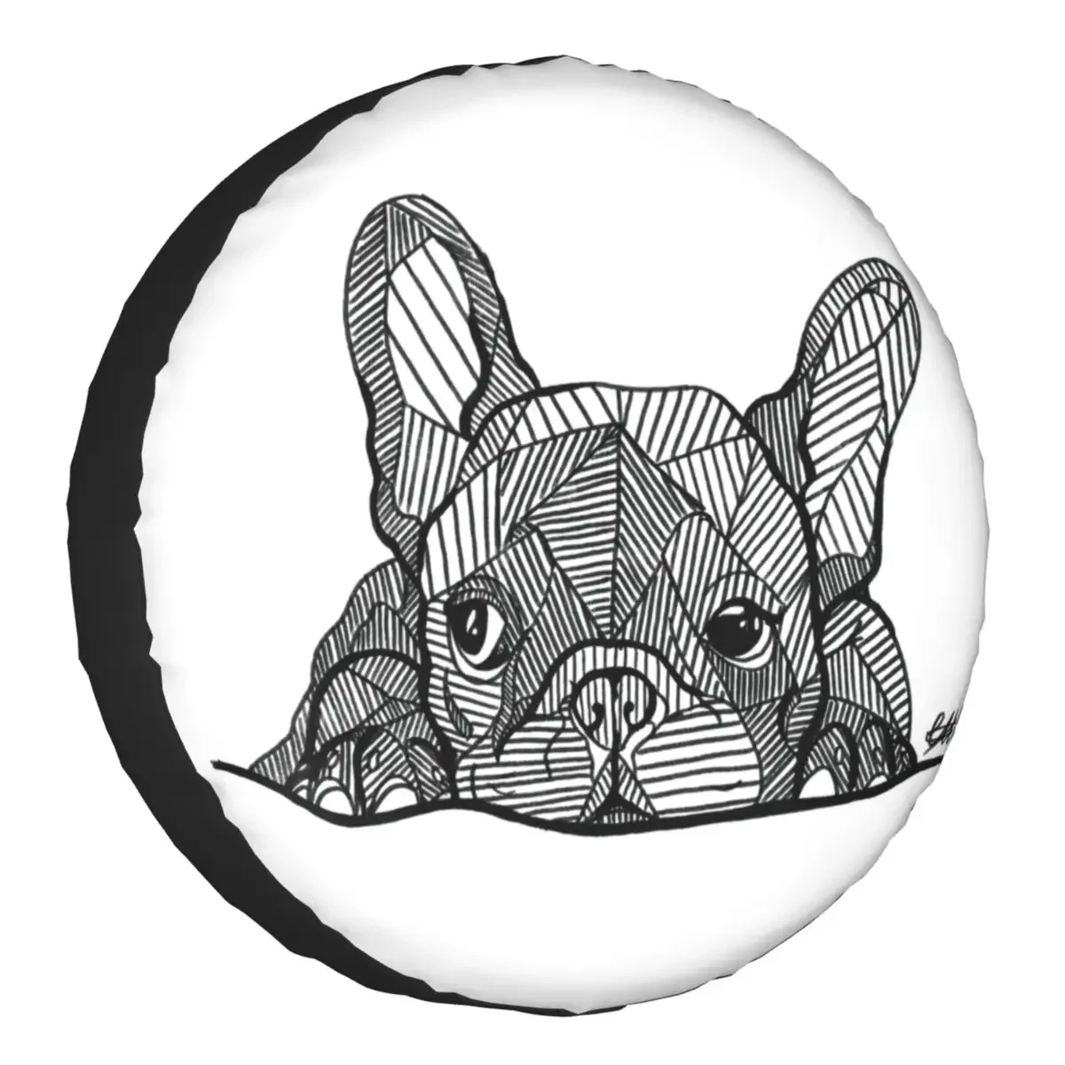 Franse Bulldog Reservewiel Cover voor Jeep Hummer Frenchie Hondenliefhebber SUV RV Camper Auto Wielbeschermers 14