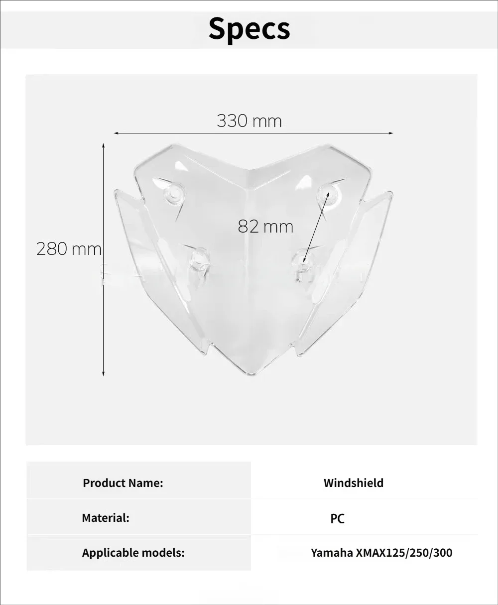 Dedicated Racing Windshield For Y amaha XMAX125 250 300 2023-2024 Motorcycle Modified Kit