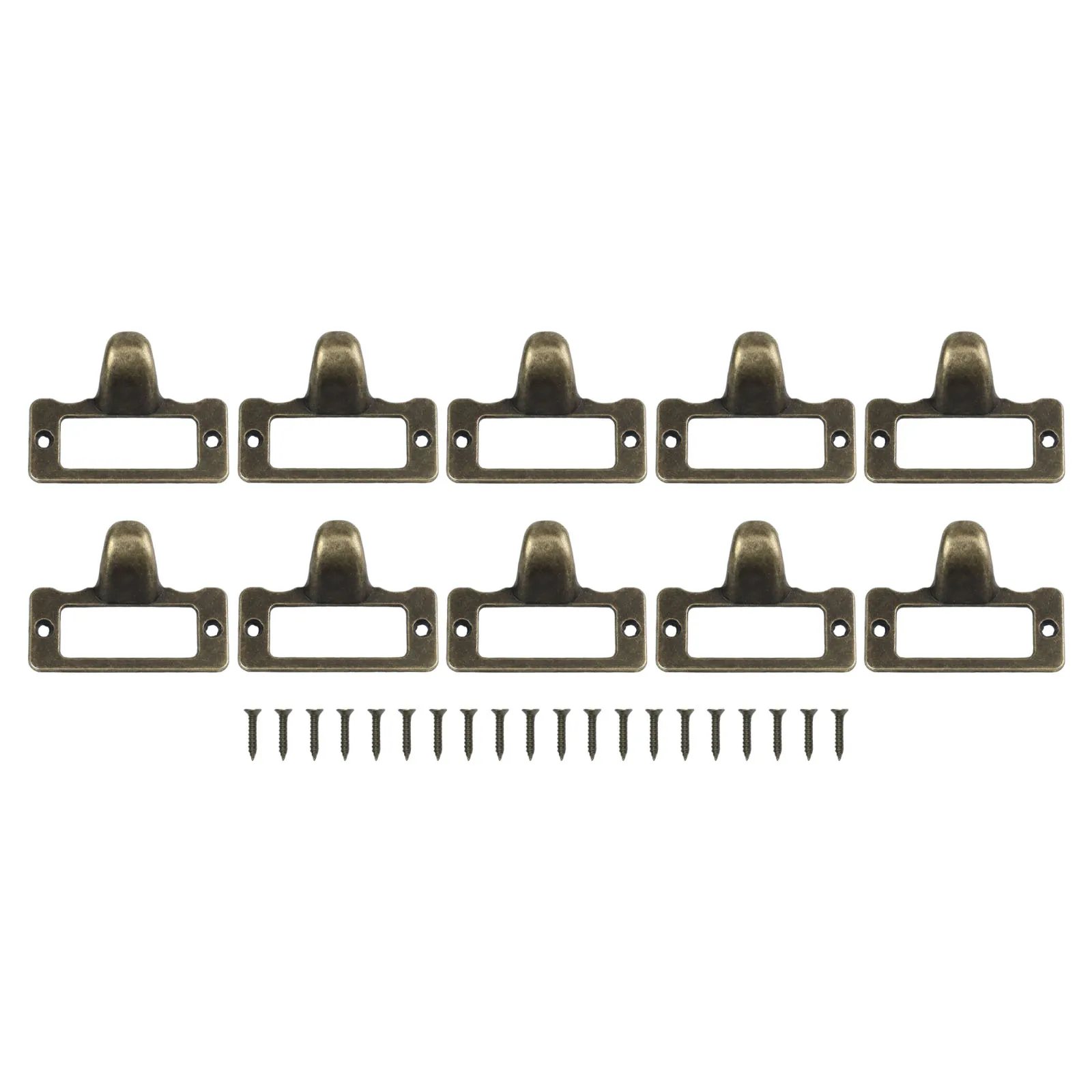 W Screws Label Pulls Antique Brass Cabinet Card Label Tag Supplies Zinc alloy 48mm* 35mm Accessories Accessory