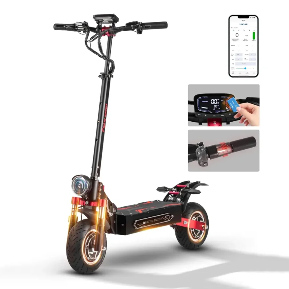 

Free Shipping BOYUEDA Electric Scooter with NFC Unlock in US EU Warehouse 52V 3200W Dual Motor Electric Scooter