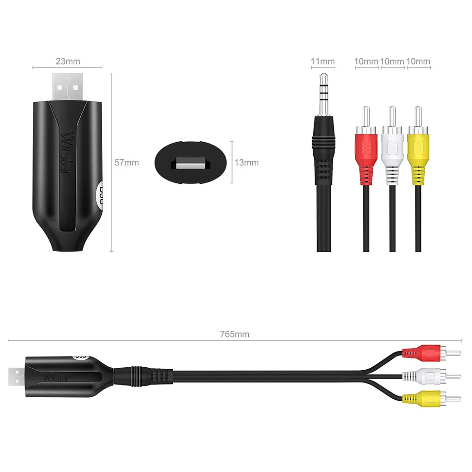 EasyCap USB 2.0 Capture Card Video TV DVD VHS Audio Capture Card 3 in 1 VHS to DVD Adapter Converter PC PS3 Xbox for Win 7 8 32