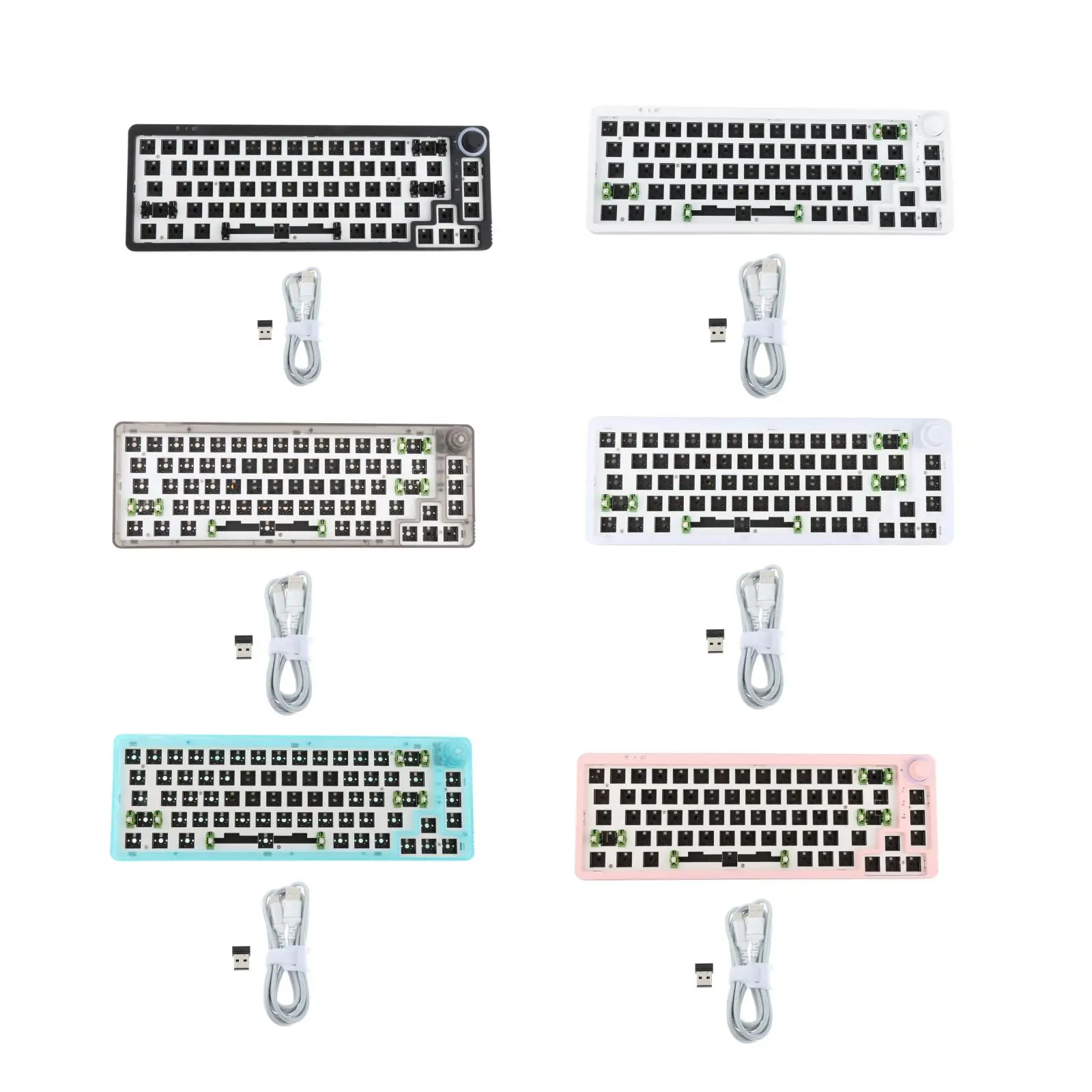 Hot Swap Keyboard Kit 3/5 Pins RGB Backlight TM680 for Mechanical Keyboards