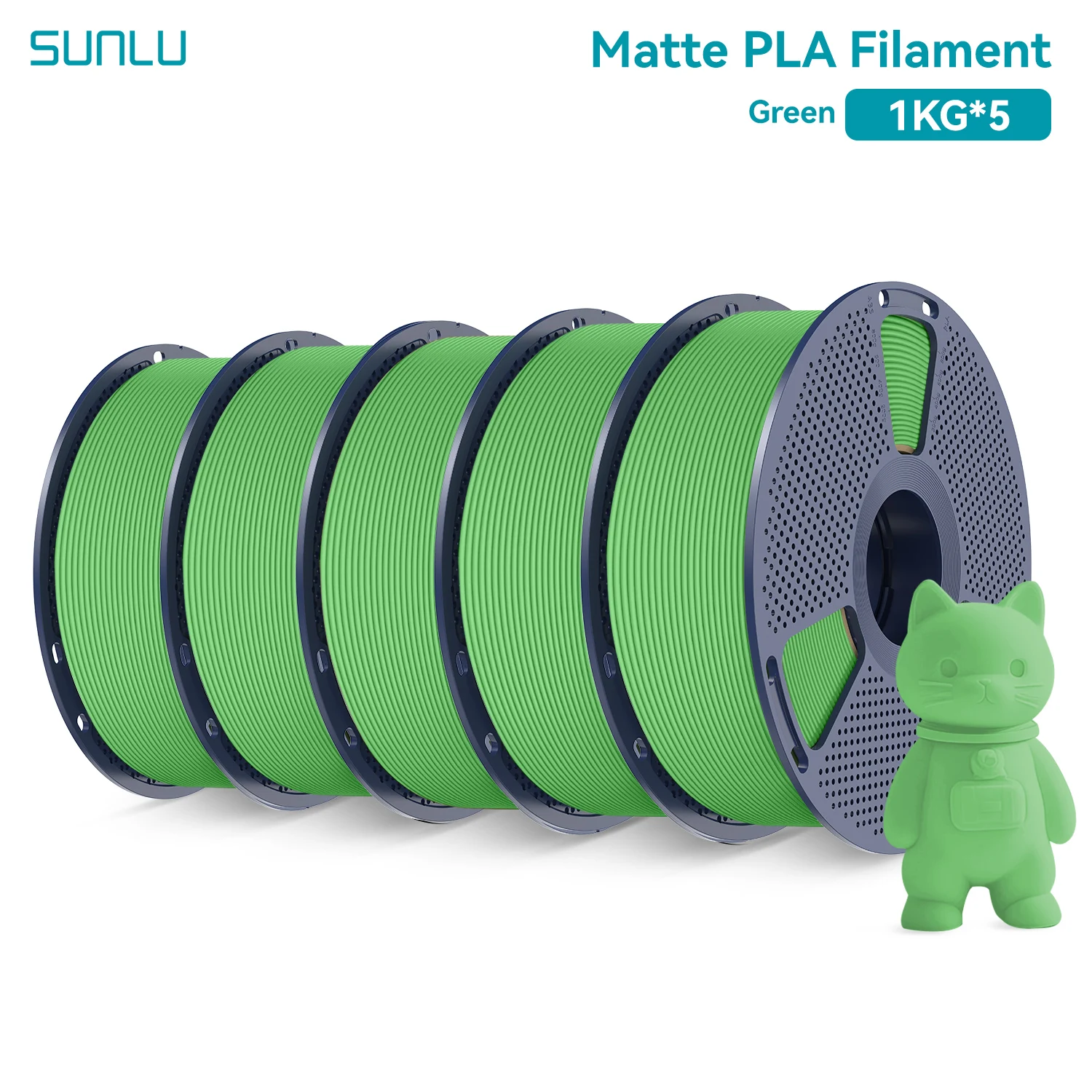 SUNLU 5KG PLA Matte 3D Drucker Filament 1,75mm 1KG/Rolle Frosted Textur Ordentlich Wunde Für FDM 3D Druck Filamente Schnelle Schiff