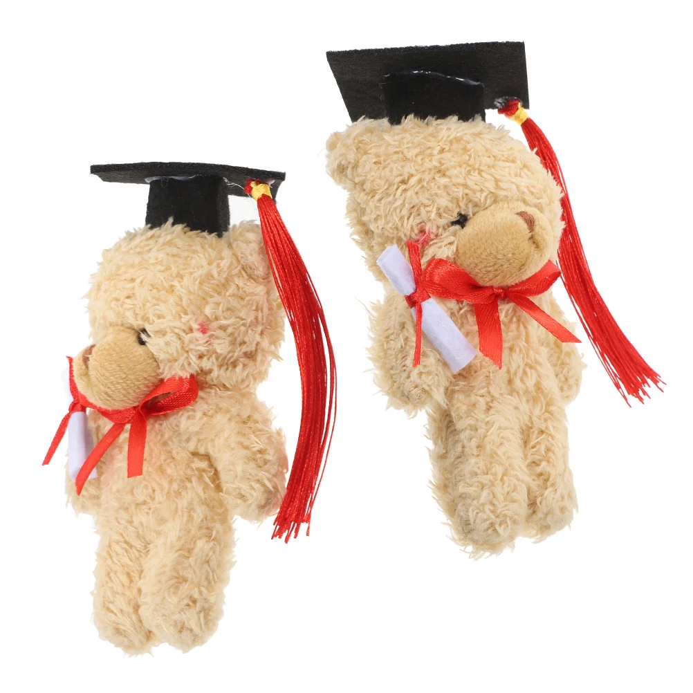 2Pcs Graduation Bear Soft Doctor Bear Stuffed Animal Gift Graduation Ceremony Graduate Present Grad Animal Stuffed Animals