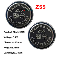 2PCS New 3.7V ZeniPower Z55 70mAh CP1254 Battery For Sony WI-SP600N WF-SP700N WF-SP900 WF-1000XM3 WF-1000X Headset TWS Earphone