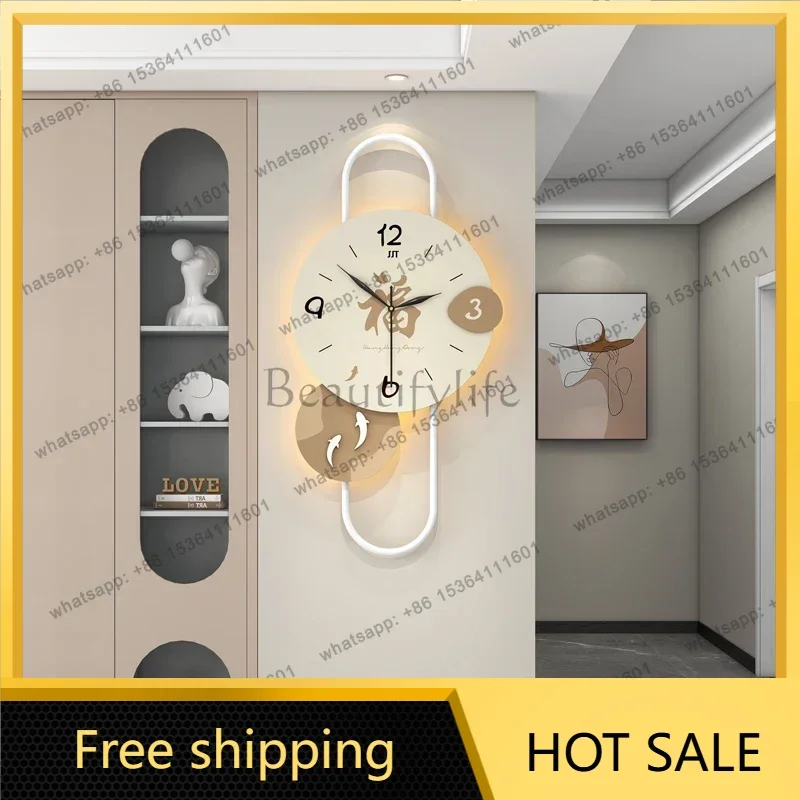 LJY Scandinavian Wall Clock Minimalist Metal Frame Silent Non Ticking for Living Room Bedroom Office Nordic Home Decor