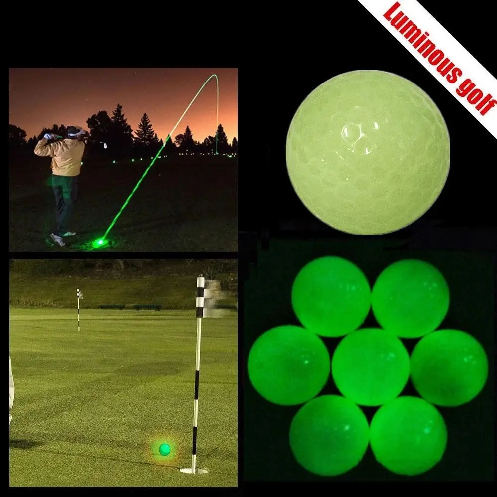 Dapat digunakan kembali untuk Golfer lampu malam hijau bola Golf menyala bola cahaya Golf bola neon Bola Golf malam