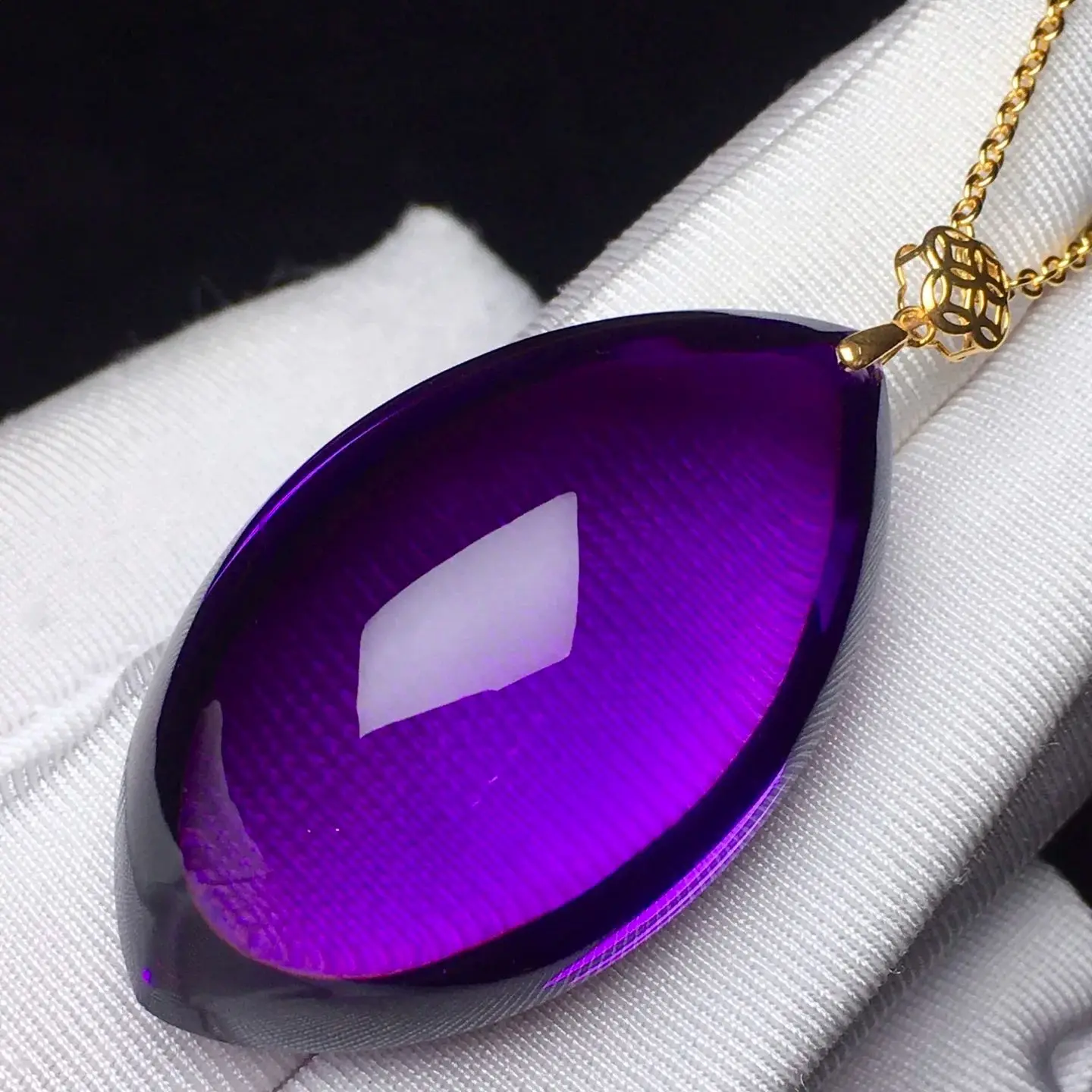 

Natural Amethyst Pendant Necklace For Women 18K Gold Healing Crystal 37x22mm Beads Silver Uruguay Stone Gemstone Chains AAAAA