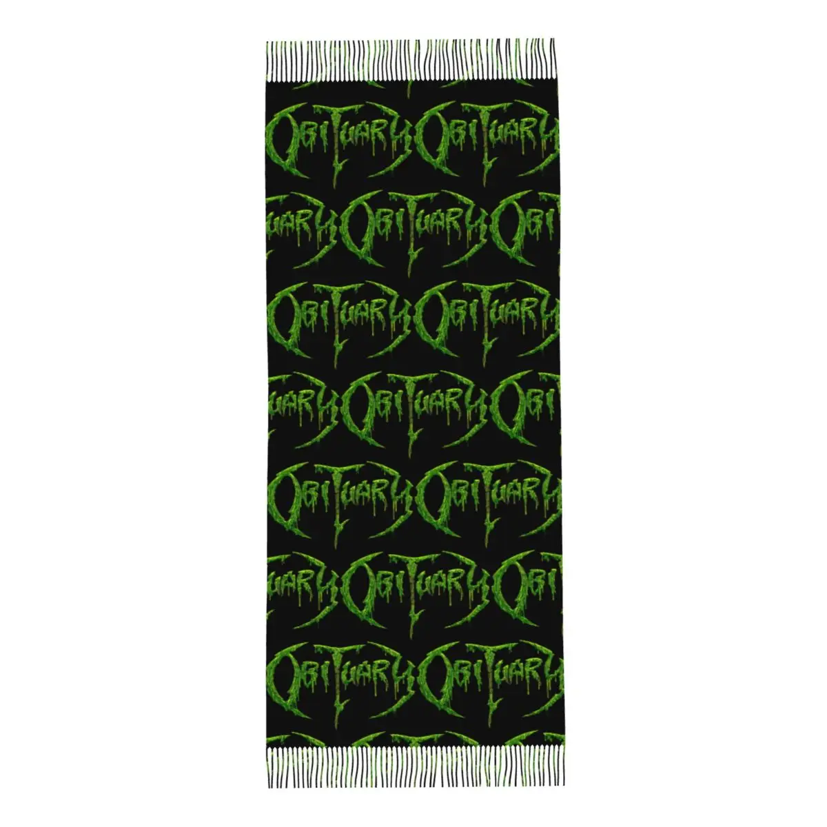 Obituary Death Metal Rock Band Music Scarf Tassel Scarves Women Soft Warm Shawls and Wraps Long Fall Winter Shawl Wrap