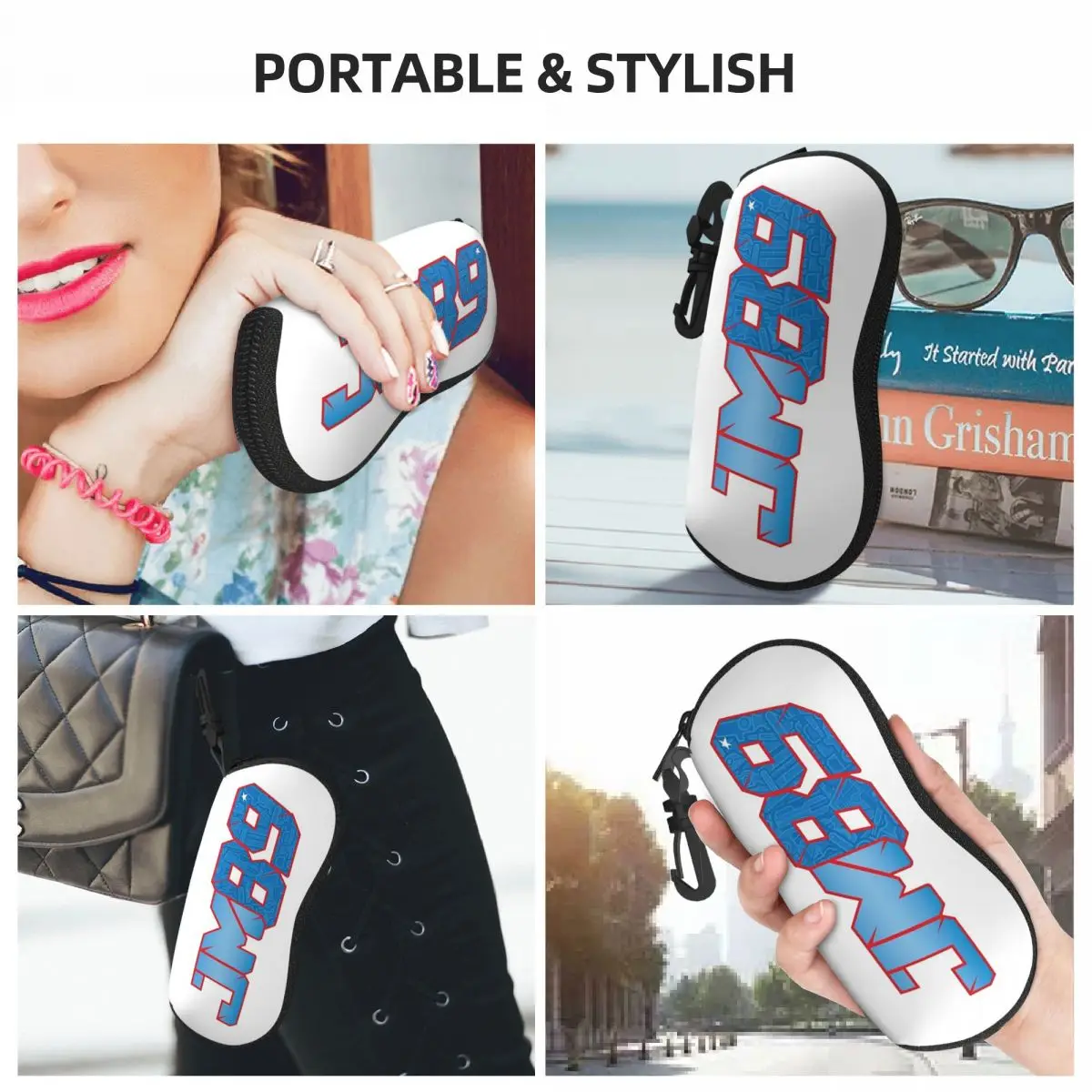 حافظة نظارات Jorge Martin Number 89، صندوق نظارات شمسية ناعم للنساء والرجال #5