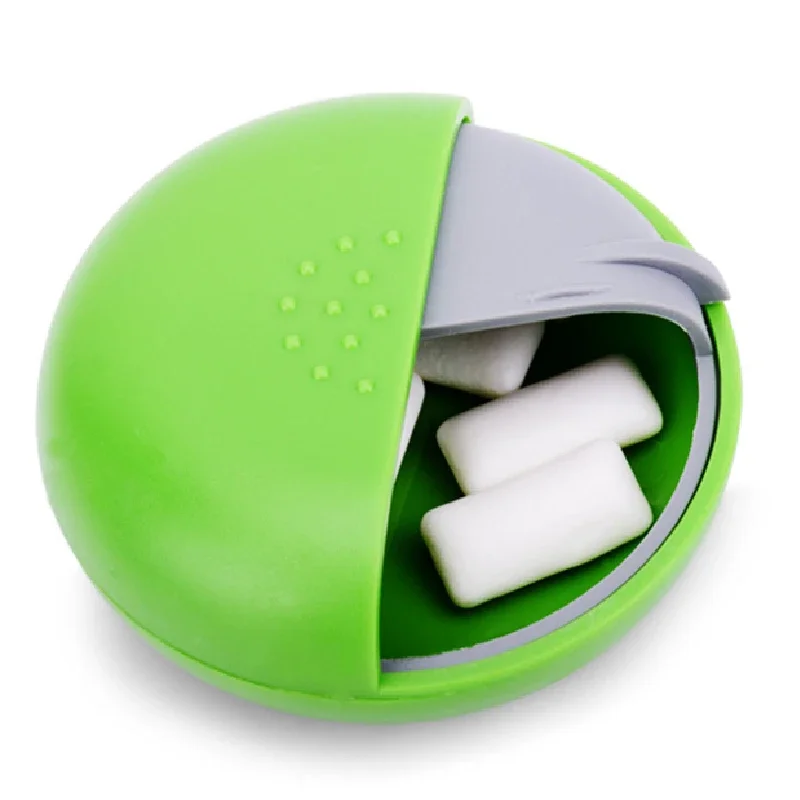 Round Pill Case Mini Rotatable Pill Organizer Box Medicine Box Rotating Drugs Chewing Gum Container Coin Jewelry Storage Case