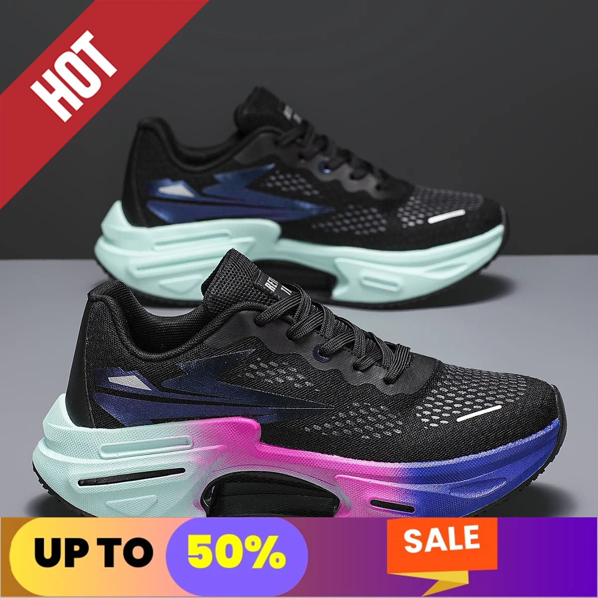 مهنة اللياقة البدنية الاحذية ماراثون الرجال الرياضية حجم كبير 47 48 خفيفة الوزن المرأة مريحة رياضية عدم الانزلاق أحذية رياضية #2