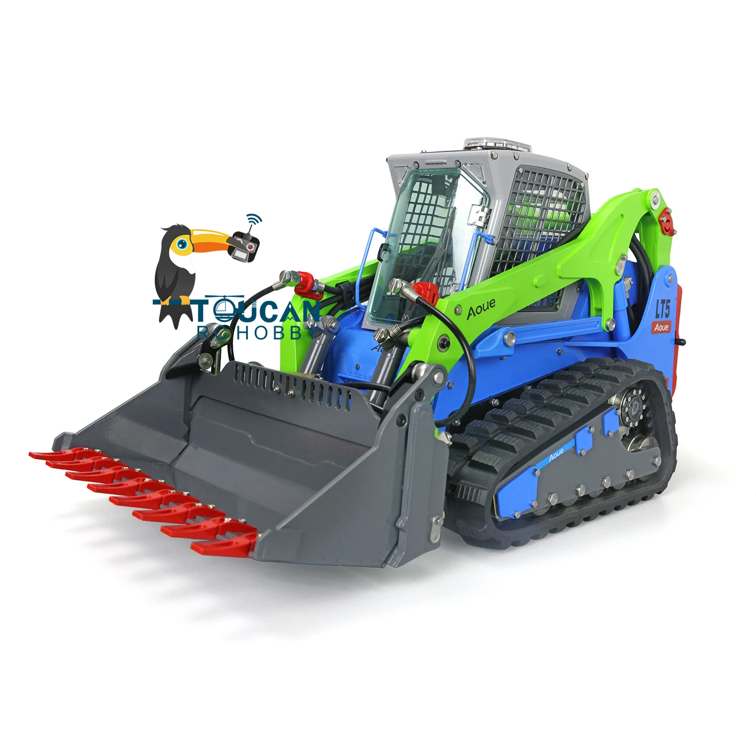 RC Loader RTR Aoue LT5 LESU 1/14 Hydraulic Tracked Skid-Steer Loading Machine I6S Rotating Lamp Sound Accessories Toys THZH1276