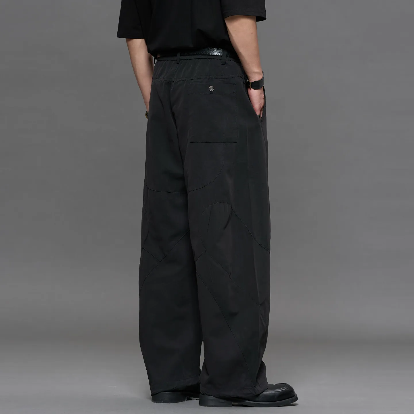 High Quality Cotton Cool Feeling Japanese-Style Retro Loose Micro Matchet Pants Men's   Straight All-Matching Trousers