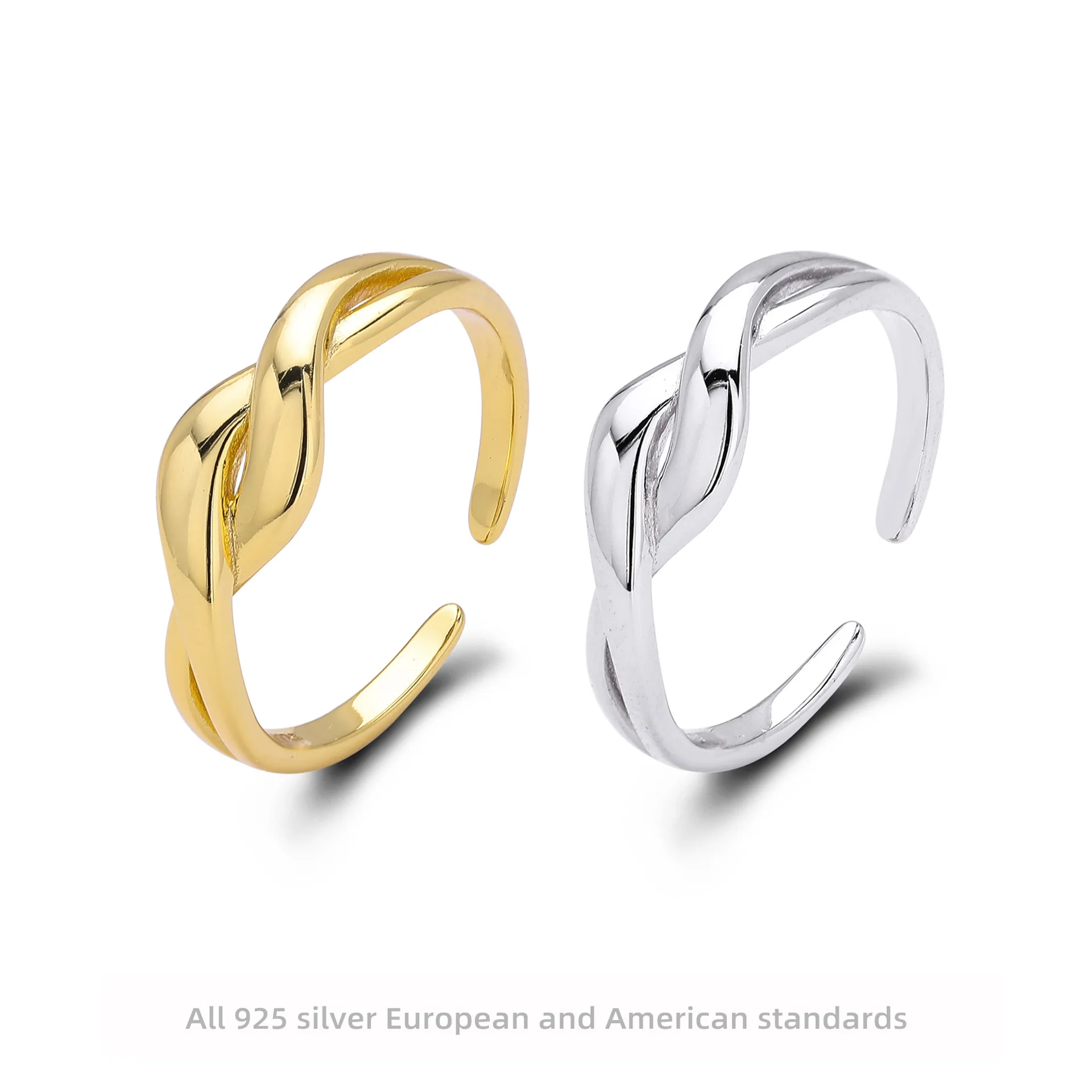 Withered S925 Sterling Silver Ring Wave Shaped Ring Accessories For Women Elegant Party Jewelry Rings Women's Ring