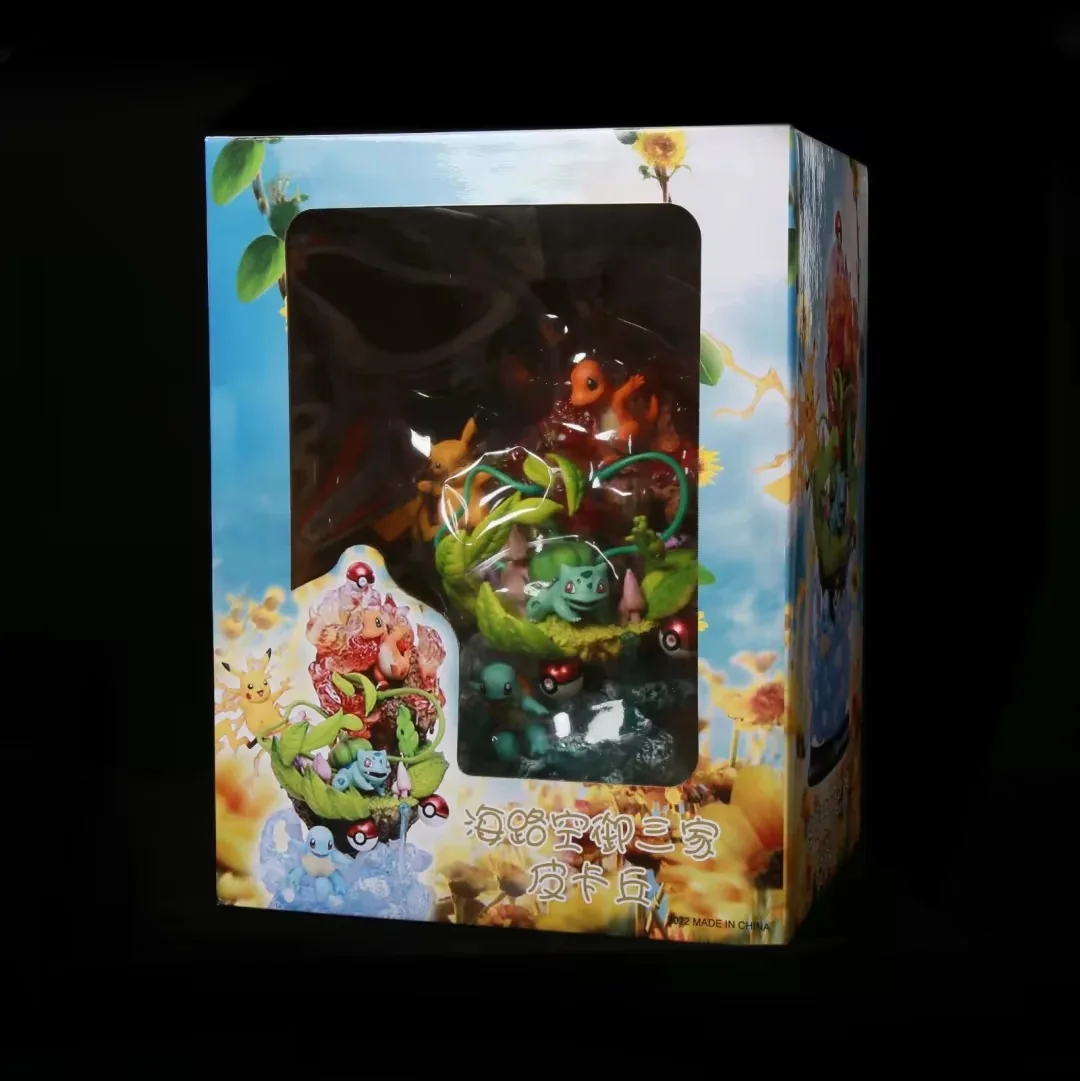 Anime Pokemon Pikachu Bulbasaur Dragonite Squirtle Evolution Ver. Figurka akcji GK PVC Statuetka z gry Kolekcjonerski Model Zabawka Lalka