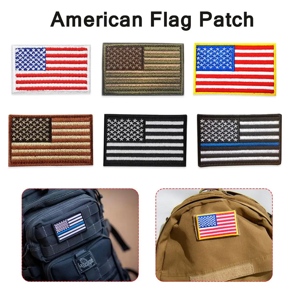 

USA American Apparel Sewing Garment Sew On Flag Clothes Stickers Iron On Patches Embroidered Appliques